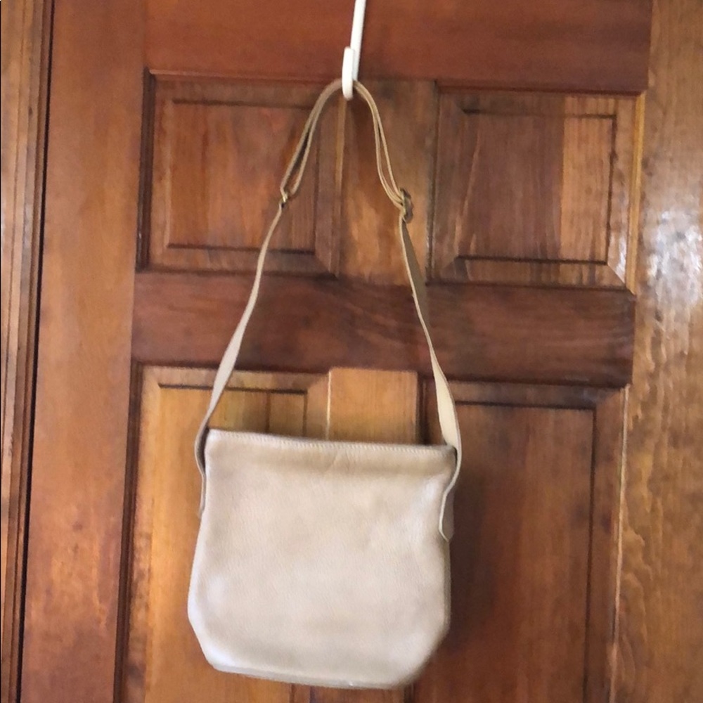 Camel color Coach shoulder bag